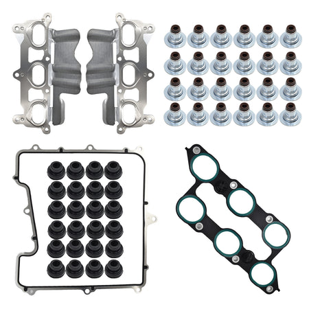 Btscar DXBKIT-001 Intake Exhaust Manifold Gaskets Valve Stem Seals for GM 3.6L LLT LFX Engine