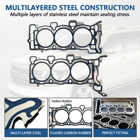 Btscar DXBKIT-001 Multi-Layer Steel Head Gasket construction for GM 3.6L LLT LFX Engine Chevy Traverse