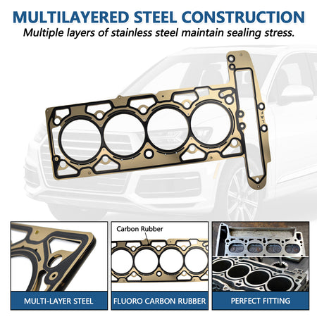 Btscar DXBKIT-003 Multi-Layer Steel Head Gasket construction for GM 2.4L Ecotec Engine Chevy Equinox