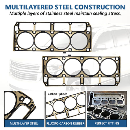 Btscar DXBKIT-004 Multi-Layer Steel Head Gasket construction for GM LS1 LS9 5.3L 6.0L Engine Chevy GMC