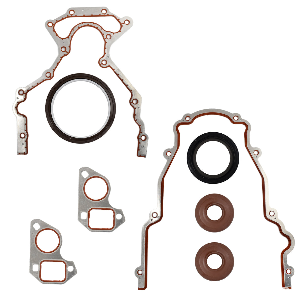 Btscar DXBKIT-004 Timing Cover Gasket and Rear Main Seals for GM LS Series 5.3L 6.0L Engine