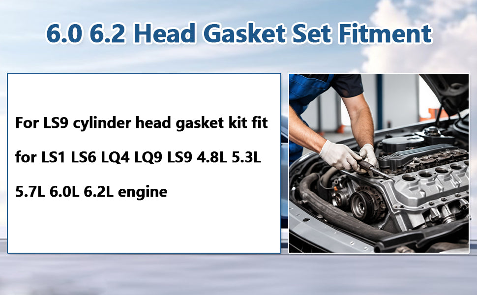 Gen IV LS9 Spec Multi-Layer Steel (MLS) Head Gasket & Valley Cover Master Seal Kit (Fits GM LS1 LS2 LS3 LS6 LQ4 LQ9 4.8L 5.3L 5.7L 6.0L 6.2L)