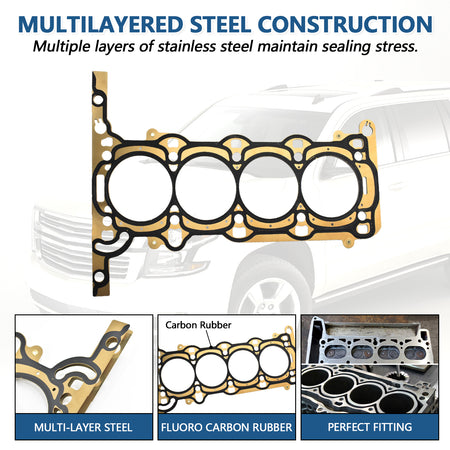 Btscar DXBKIT-005 Multi-Layer Steel Head Gasket construction for GM 1.4L Ecotec Turbo Engine Chevy Trax
