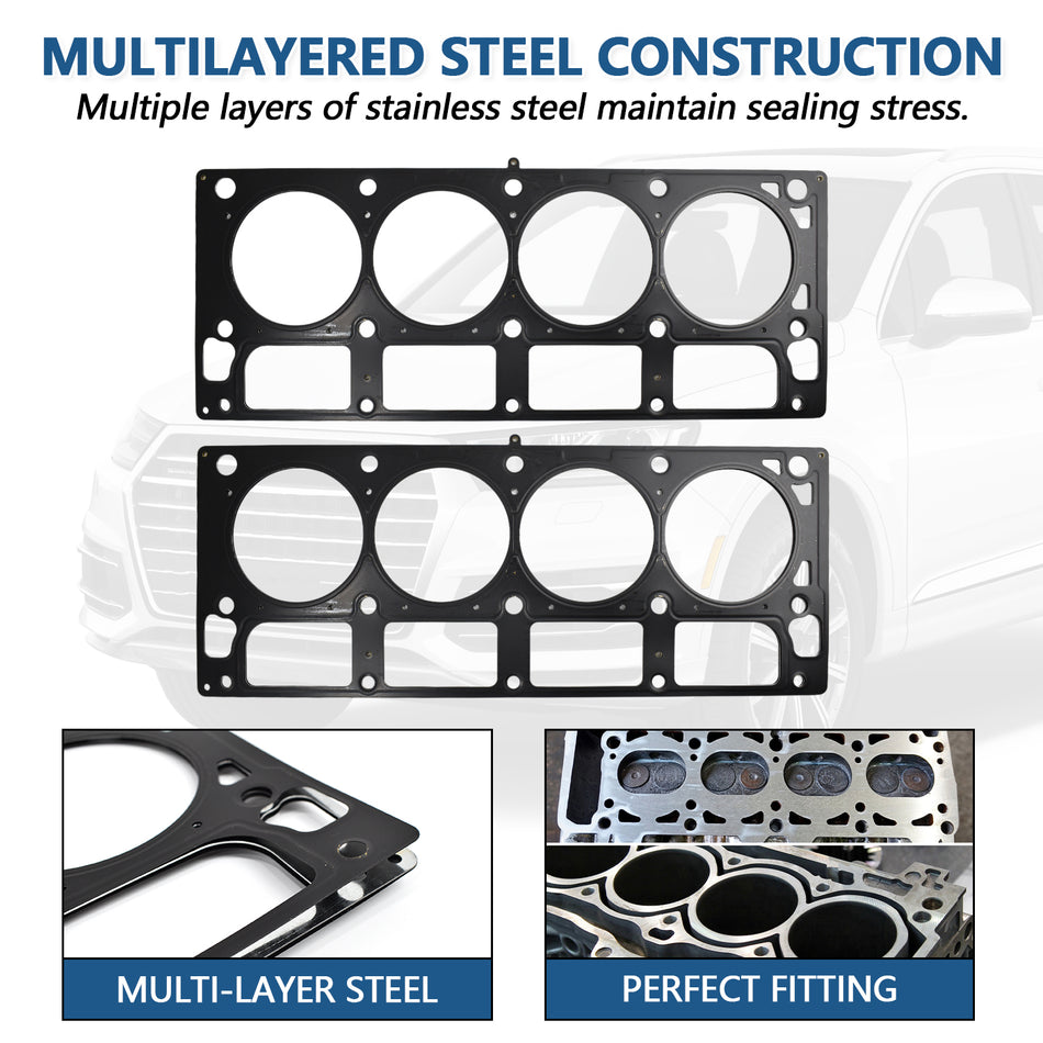 Btscar DXBKIT-006 Multi-Layer Steel Head Gasket construction for GM 6.0L 6.2L V8 Engine Chevy Silverado