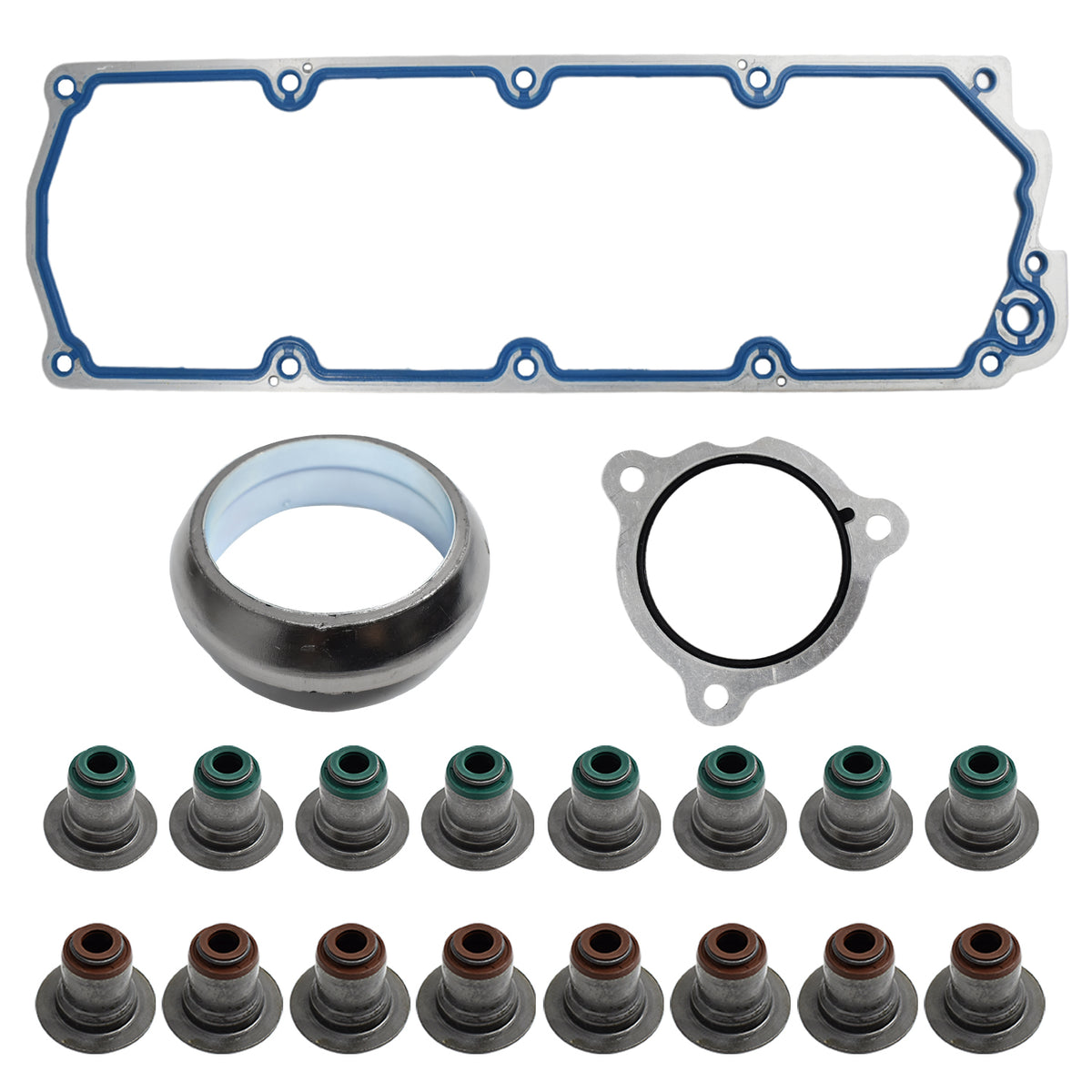 Btscar DXBKIT-006 Valley Cover Gasket and Valve Stem Seals for GM 6.0L 6.2L V8 Engine GMC Yukon