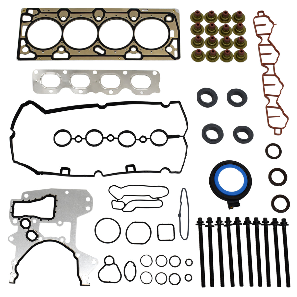 Btscar DXBKIT-008 Complete Cylinder Head Gasket Set with Head Bolts for GM 1.8L Ecotec Engine