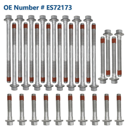 Btscar DXBKIT-009 ES72173 Steel Cylinder Head Bolts for GM Gen III LS V8 Engine Chevy Silverado