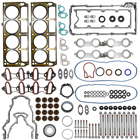 Btscar DXBKIT-009 Complete Cylinder Head Gasket Set with Head Bolts for GM Gen III LS V8 4.8L 5.3L 6.0L