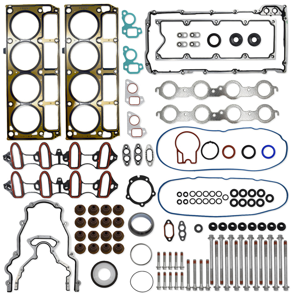 Btscar DXBKIT-009 Complete Cylinder Head Gasket Set with Head Bolts for GM Gen III LS V8 4.8L 5.3L 6.0L