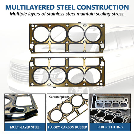 Btscar DXBKIT-009 Multi-Layer Steel Head Gasket construction for GM Gen III LS V8 5.3L 6.0L Engine
