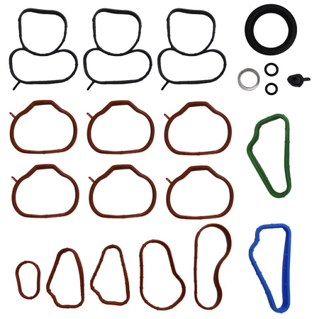 Btscar DXBKIT-010 Valve Cover Gaskets and Spark Plug Tube Seals for Hyundai Kia 3.3L 3.5L Lambda II V6 Engine
