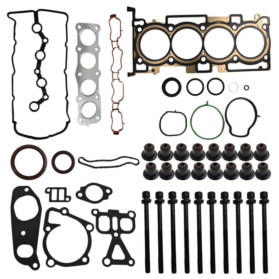 Btscar DXBKIT-011 Complete Cylinder Head Gasket Set with Head Bolts for Hyundai Kia 2.4L Theta II GDI
