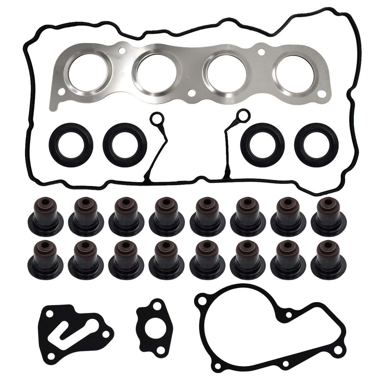Btscar DXBKIT-012 Valve Cover Gasket and Valve Stem Seals for Hyundai Kia 1.8L 2.0L Nu Engine