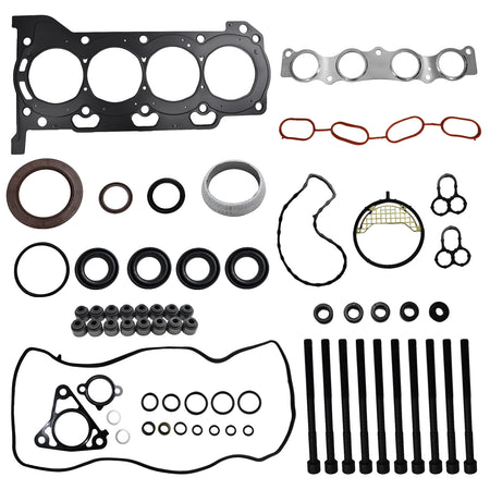 Btscar DXBKIT-017 Complete Cylinder Head Gasket Set with Head Bolts for Toyota 1.8L 2ZR-FE Engine Corolla