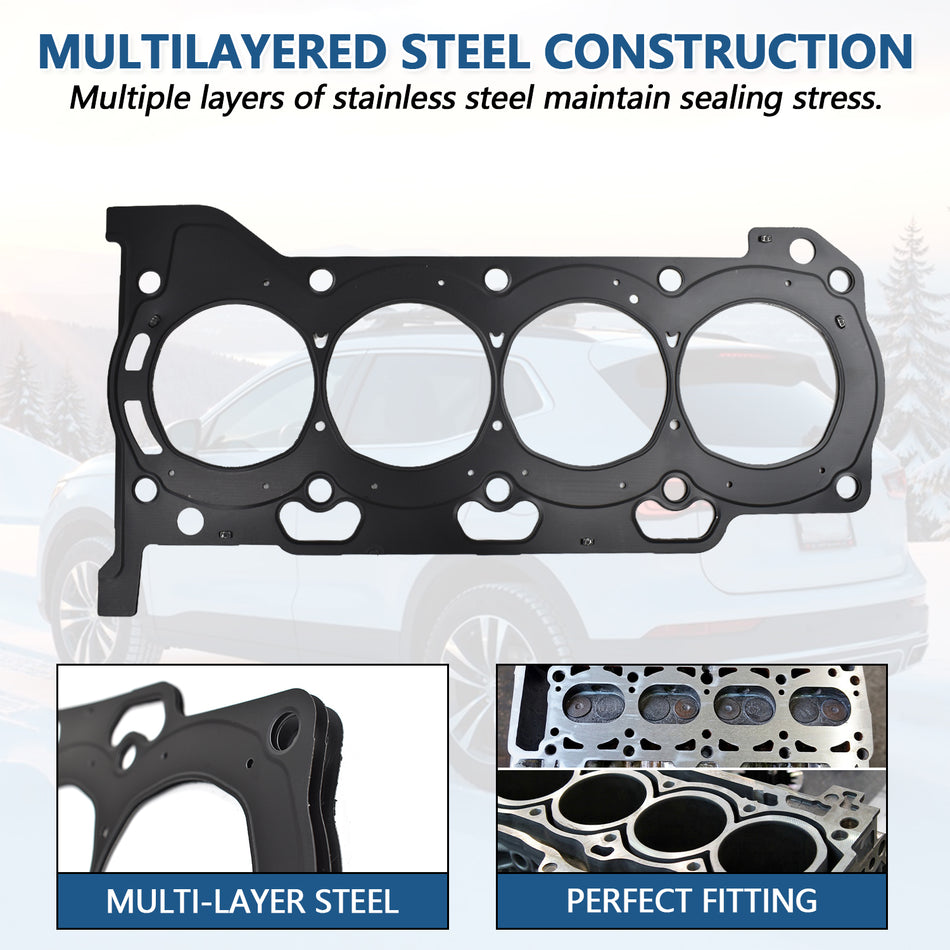 Btscar DXBKIT-017 Multi-Layer Steel Head Gasket construction for Toyota 1.8L 2ZR-FE Engine Corolla Prius