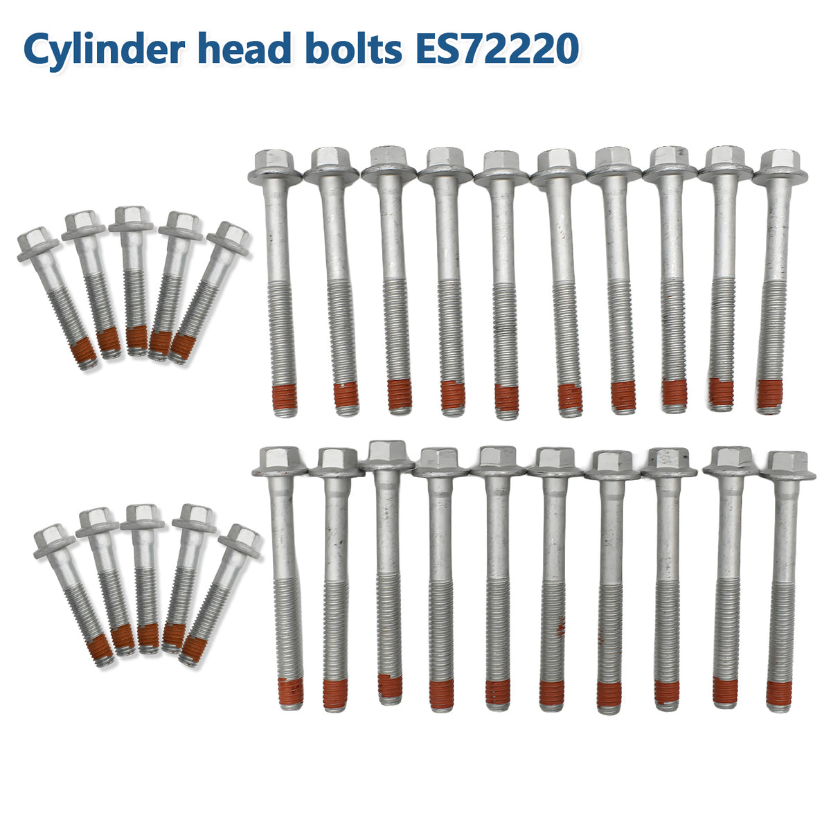 Btscar Steel Cylinder Head Bolts ES72220 for GM 5.3L LS Vortec V8 Engine Chevy Tahoe Suburban