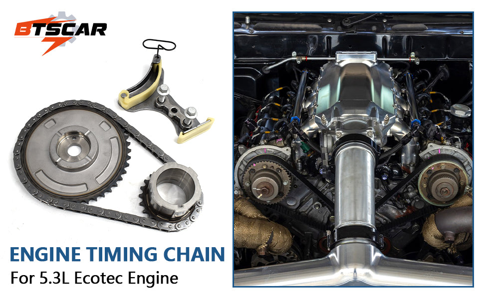 2007-2015 GM LS Gen IV V8 Timing Chain Kit w/ 1-Bolt Cam Sprocket (4X Reluctor, Non-VVT) For Chevy Silverado Corvette 4.8L 5.3L 6.0L 6.2L