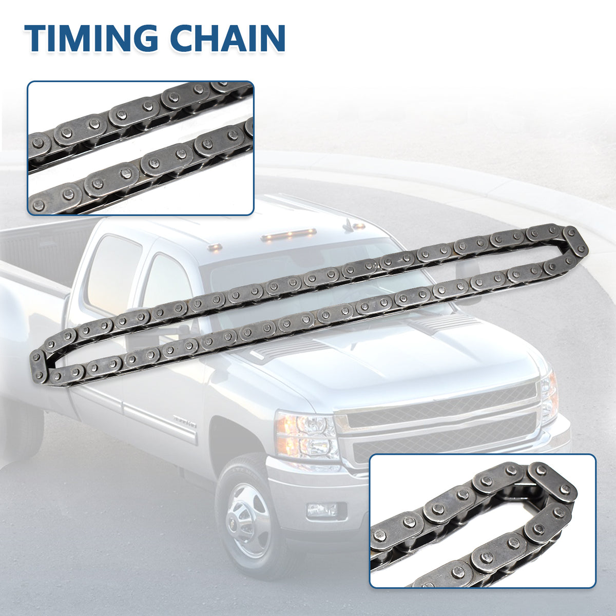 Btscar LT-009 high-quality engine timing chain replacement details for GM LS Gen IV V8 4.8L 5.3L 6.0L 6.2L Chevy Silverado Corvette.
