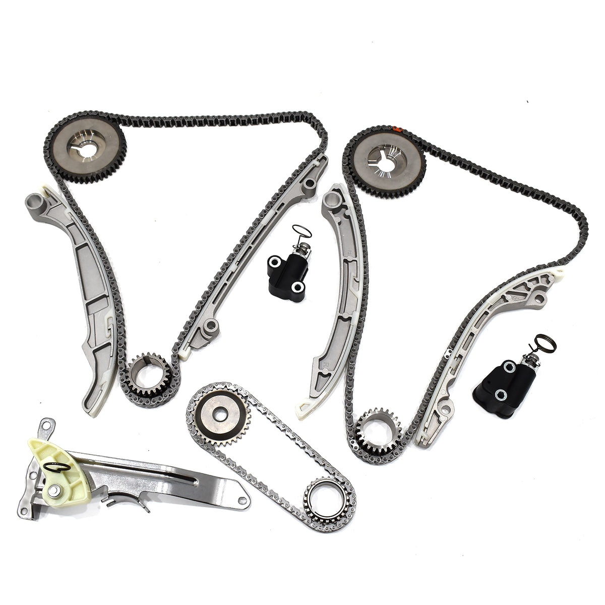 Complete set of Btscar LT-023 Timing Chain Kit for Nissan Titan Infiniti QX80 5.6L VK56VD V8 Engine