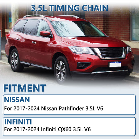Btscar LT-026 Timing Chain Kit fitment for Nissan Pathfinder Infiniti QX60 3.5L VQ35DD V6 Engine