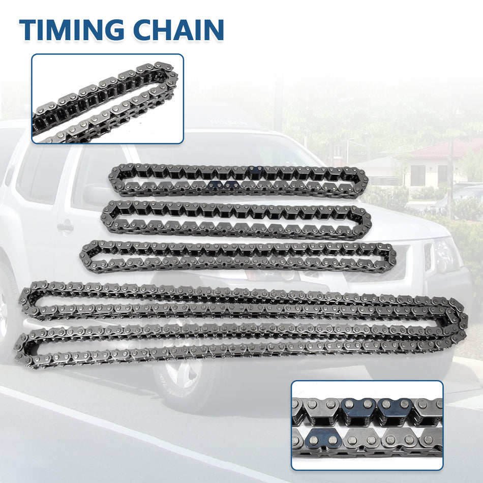 Btscar LT-026 Heavy Duty Alloy Steel Timing Chains for Nissan Infiniti 3.5L VQ35DD V6 Engine