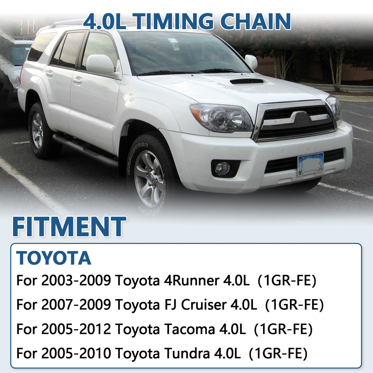 Btscar LT-028 Timing Chain Kit fitment for Toyota Tacoma Tundra FJ Cruiser 4.0L 1GR-FE V6 Engine
