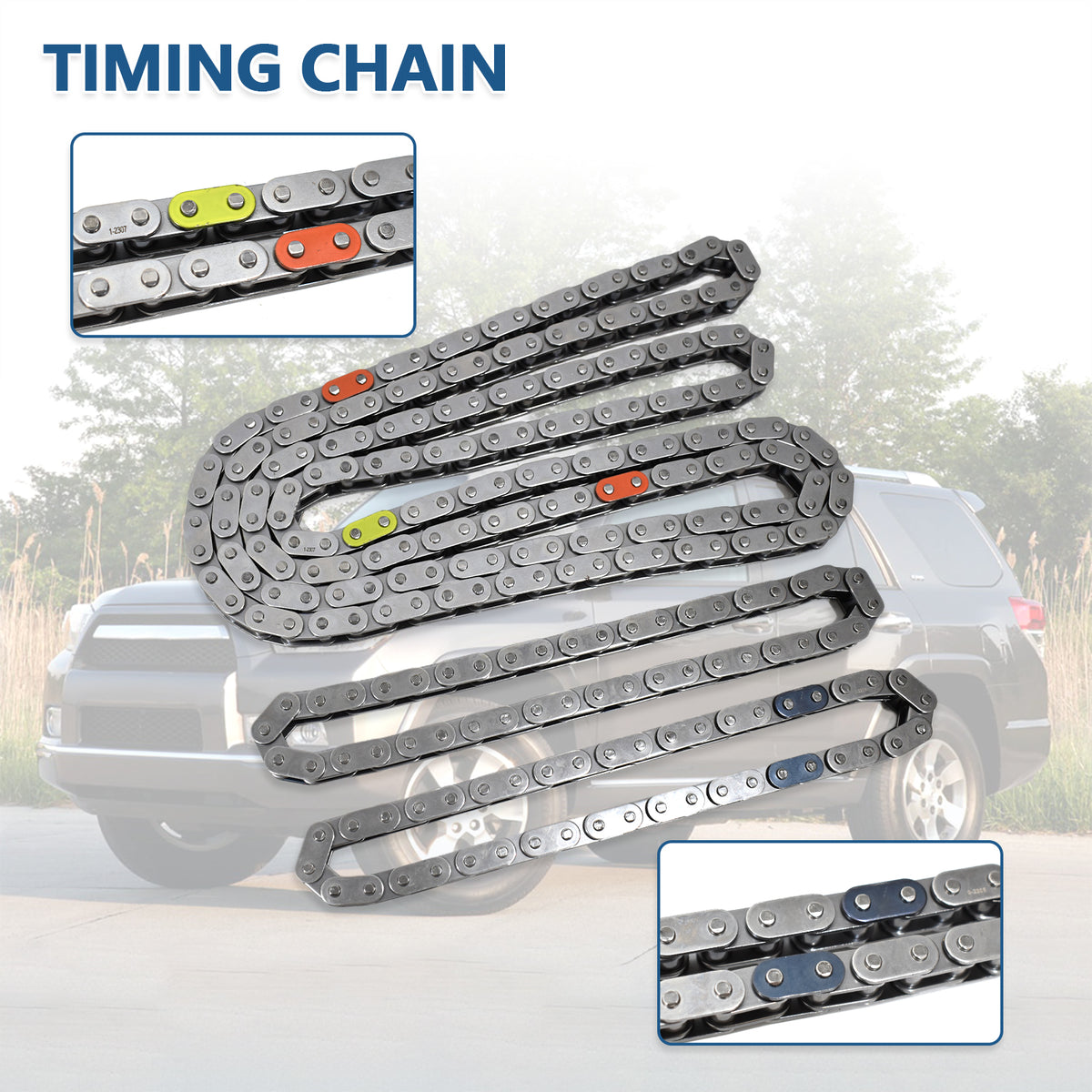 Btscar LT-028 Heavy Duty Alloy Steel Timing Chain for Toyota 4.0L 1GR-FE V6 Engine