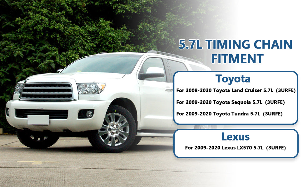 2007-2020 Toyota Lexus 5.7L 3UR-FE V8 Master Timing Chain Kit (For Tundra, Sequoia, Land Cruiser, LX570)