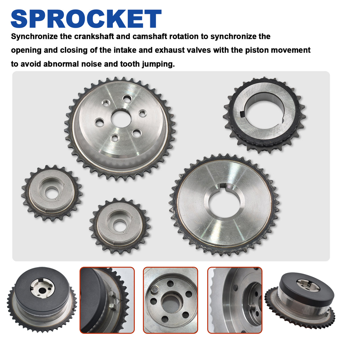 Btscar LTKIT-026 master timing chain kit sprockets and gears for GM 2.2L 2.4L Ecotec Chevy Equinox Malibu GMC Terrain.