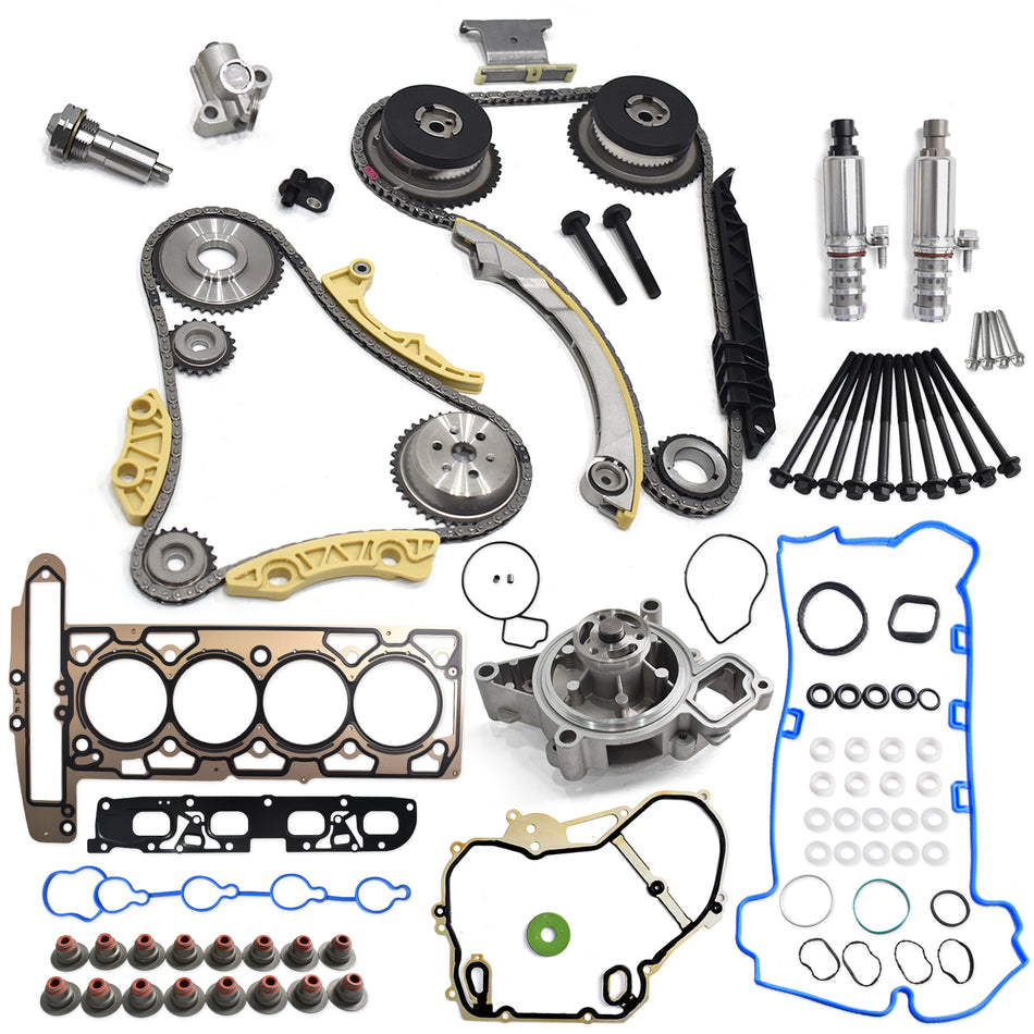 Btscar LTKIT-028 complete master timing chain kit with head gasket set and water pump for GM 2.2L 2.4L Ecotec.