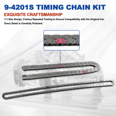Btscar LTKIT-028 high-quality 9-4201S timing chain for GM 2.2L 2.4L Ecotec engine replacement.