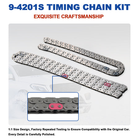 Btscar LTKIT-029 9-4201S engine timing chain with marked links for accurate alignment on GM 2.2L 2.4L Ecotec rebuilds.