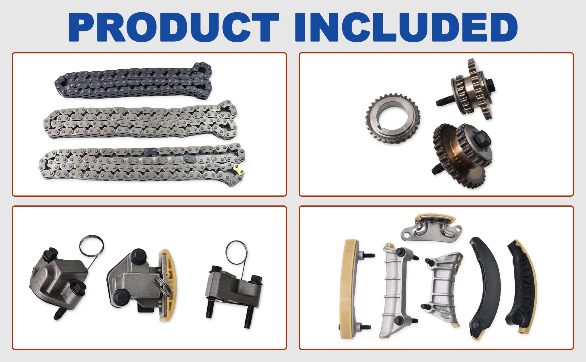 2007-2017 GM 3.0L 3.6L V6 Master Timing Chain Kit w/ Tensioners, Guides & Gears (For Chevy, GMC, Cadillac, Buick HFV6)