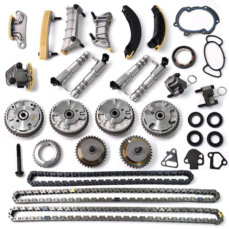 Btscar LTKIT-031 complete master timing chain kit with VVT cam phasers and solenoids for Buick Enclave HFV6 2.8L 3.0L 3.6L.
