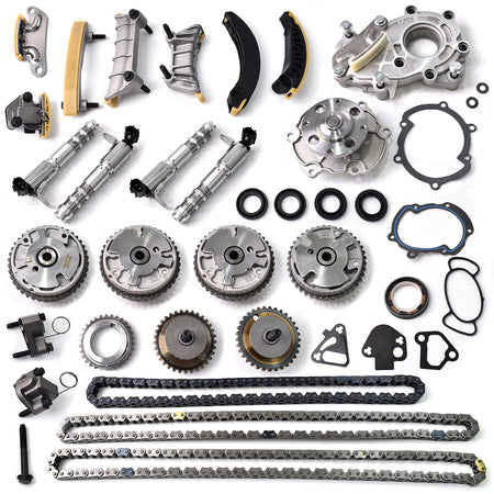 Btscar LTKIT-032 complete master timing chain kit with oil pump, water pump and VVT solenoids for GM HFV6 3.0L 3.6L.