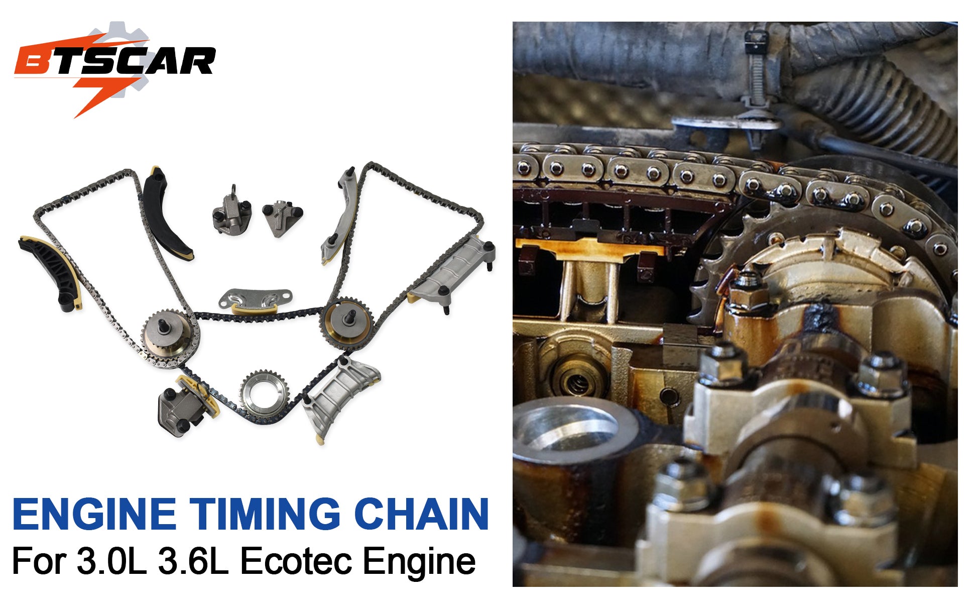 2006-2017 GM HFV6 3.0L 3.6L Master Timing Chain Kit w/ Oil Pump, Water Pump, VVT Cam Phasers & Solenoids - Chevy Camaro Traverse, GMC Acadia, Buick, Cadillac