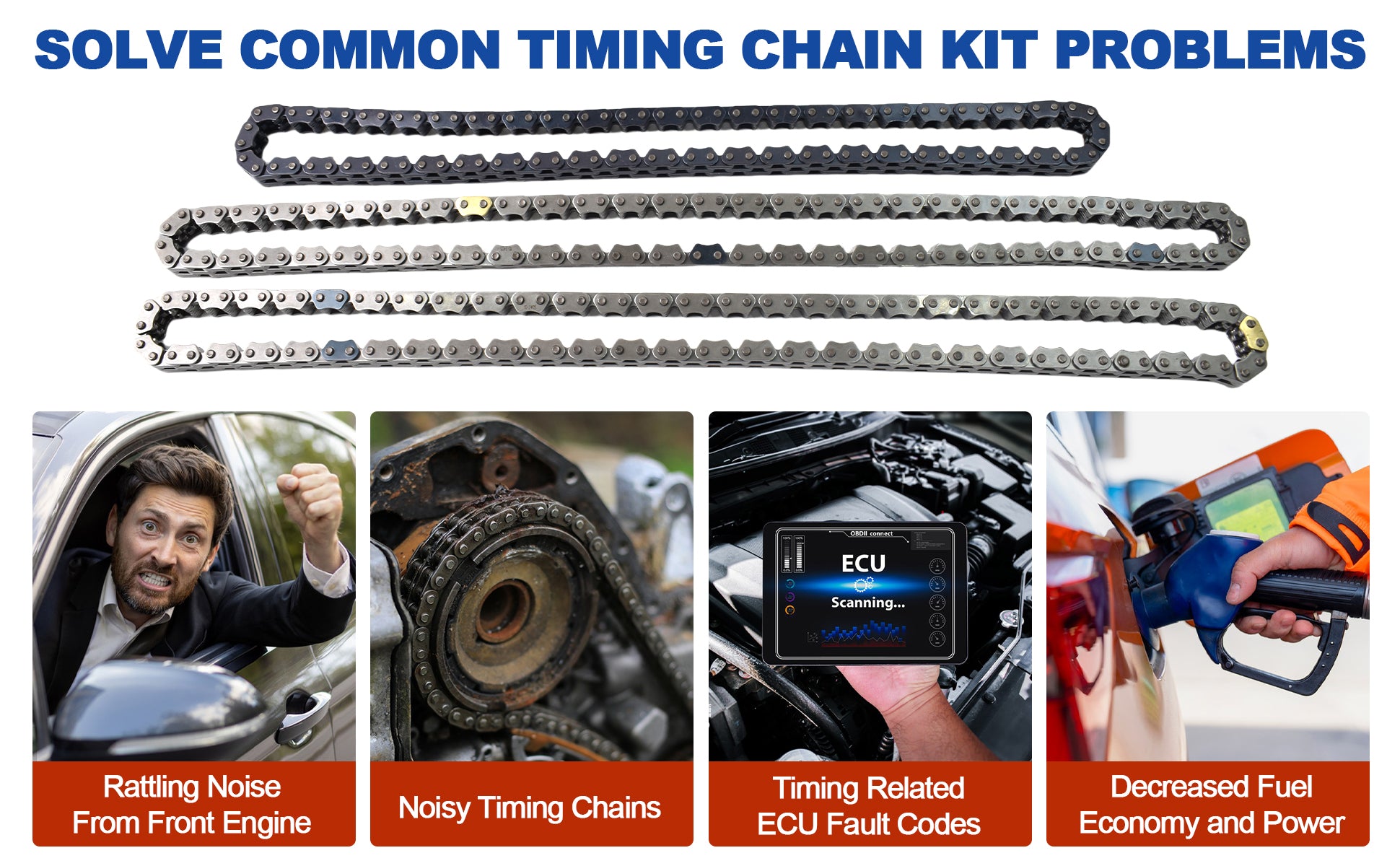 2006-2017 GM HFV6 3.0L 3.6L Master Timing Chain Kit w/ Oil Pump, Water Pump, VVT Cam Phasers & Solenoids - Chevy Camaro Traverse, GMC Acadia, Buick, Cadillac