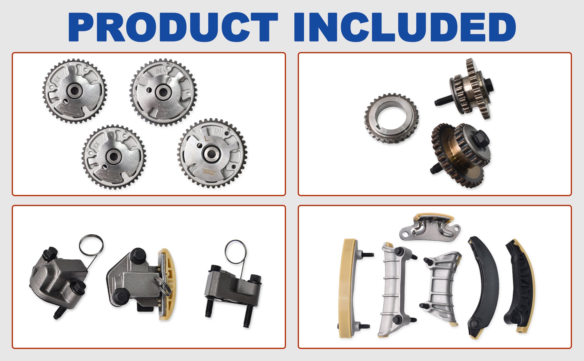 2006-2017 GM HFV6 3.0L 3.6L Master Timing Chain Kit w/ Oil Pump, Water Pump, VVT Cam Phasers & Solenoids - Chevy Camaro Traverse, GMC Acadia, Buick, Cadillac