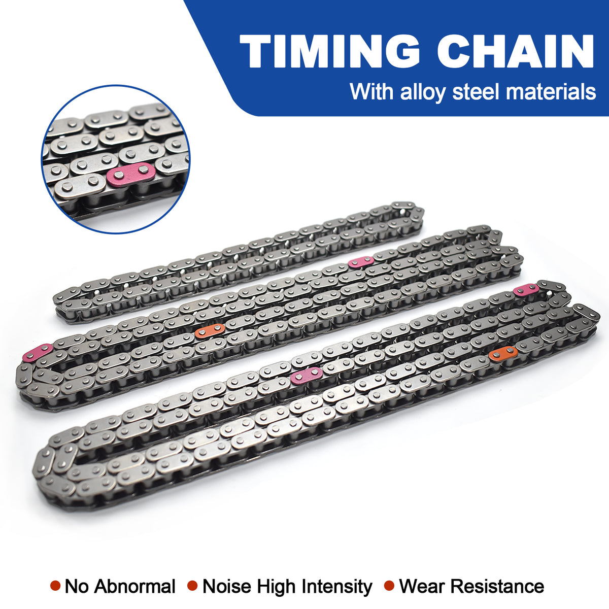 Btscar LTKIT-036 Alloy Steel Master Timing Chain for 2009-2022 Hyundai Kia 3.3L 3.8L Lambda V6 Engine