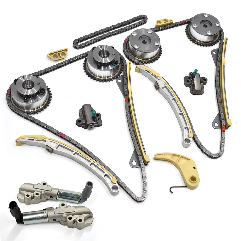 Btscar LTKIT-036 Master Timing Chain Kit with 4 VVT Phasers for Hyundai Kia 3.3L 3.8L Lambda V6 Engine