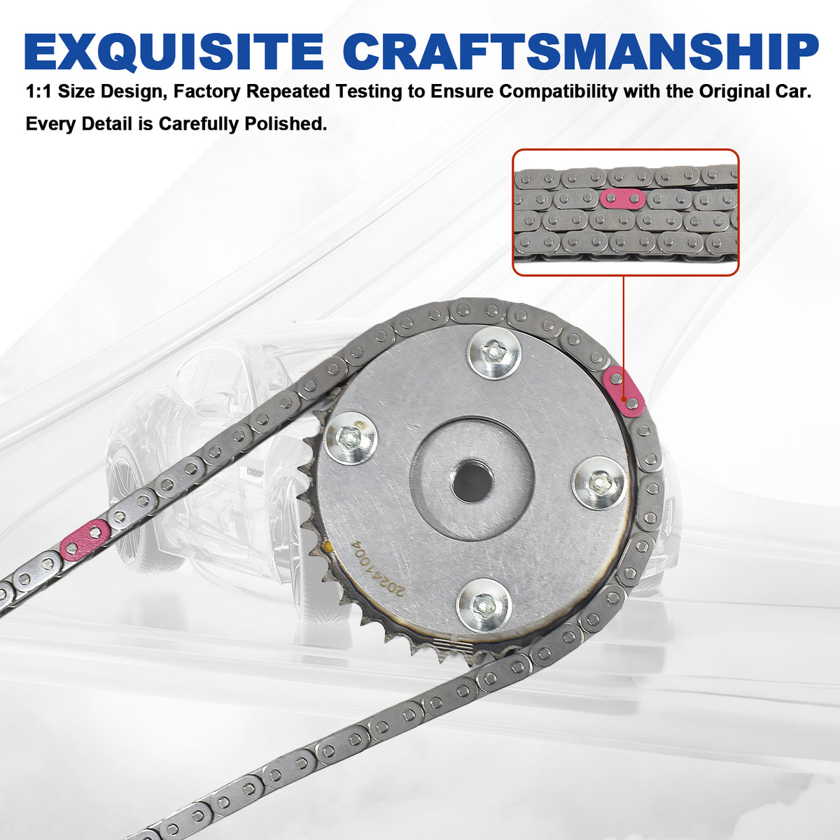 Btscar LTKIT-037 VVT Phasers and Alloy Steel Timing Chain for Hyundai Kia 3.3L 3.8L Lambda V6 Engine