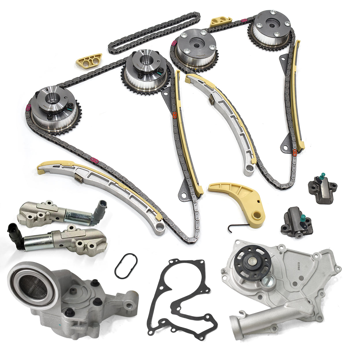 Btscar LTKIT-037 Master Timing Chain Kit with Oil and Water Pump for Hyundai Kia 3.3L 3.8L Lambda V6