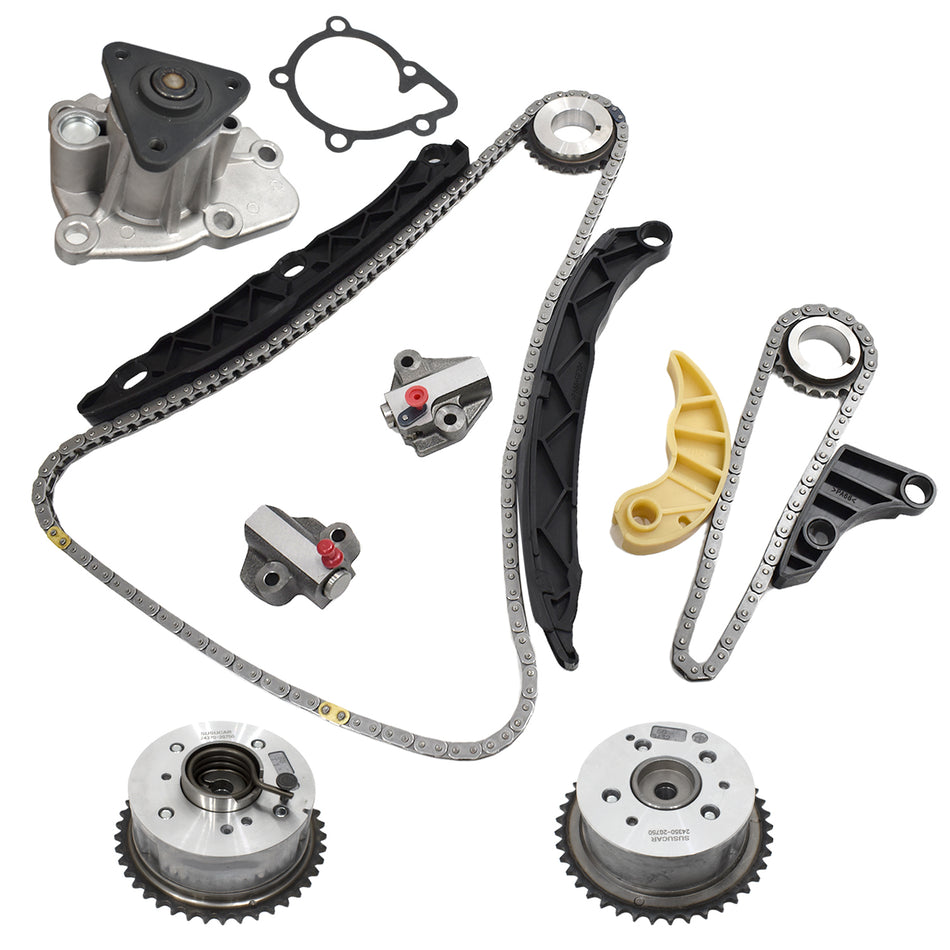 Btscar LTKIT-039 Master Timing Chain and Water Pump Kit with VVT Phasers for Hyundai Kia 2.4L Theta II Engine