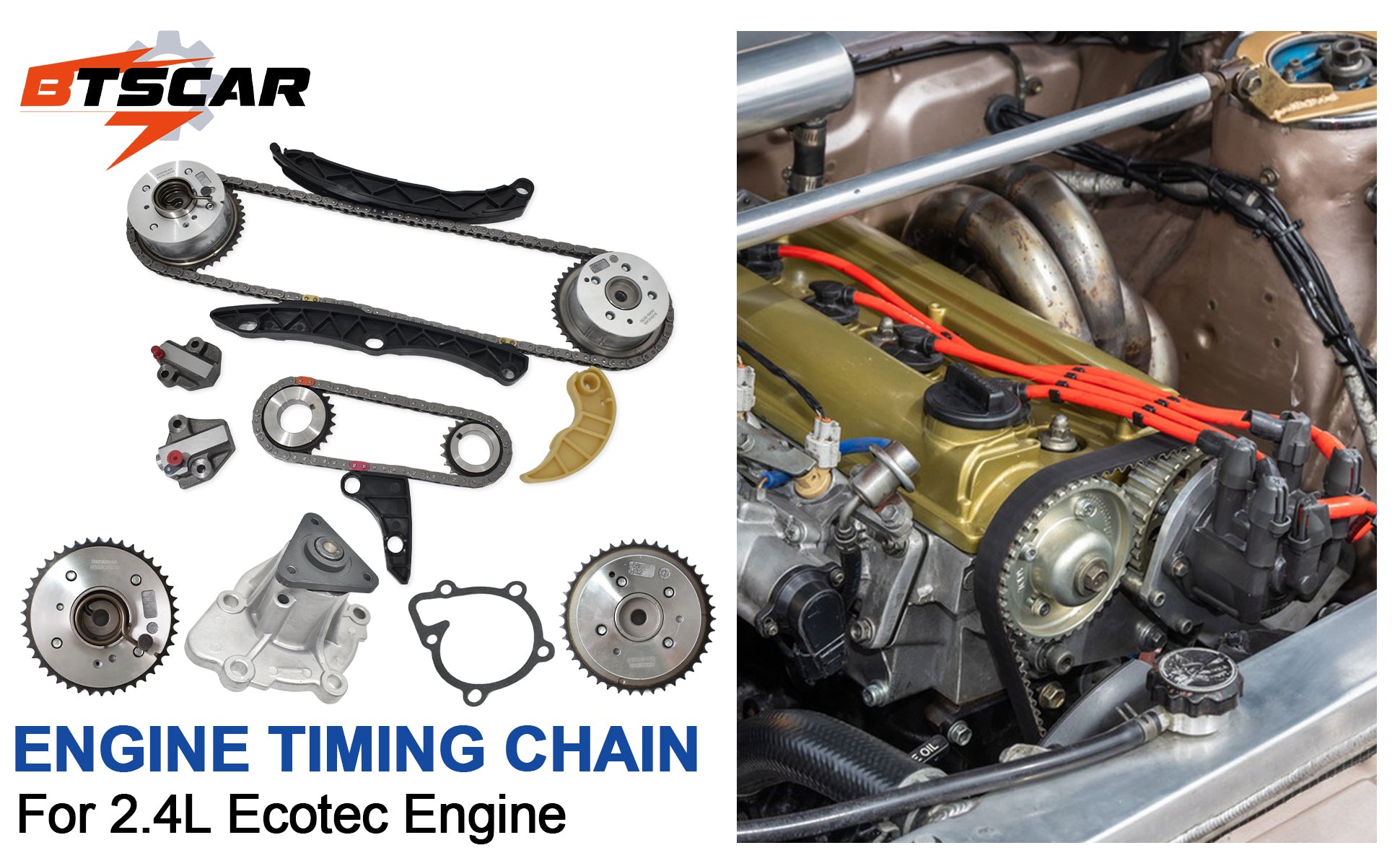 2010-2014 Hyundai Kia 2.0L 2.4L Theta II Master Timing Chain & Water Pump Kit w/ VVT Phasers (For Sonata, Optima, Sorento)