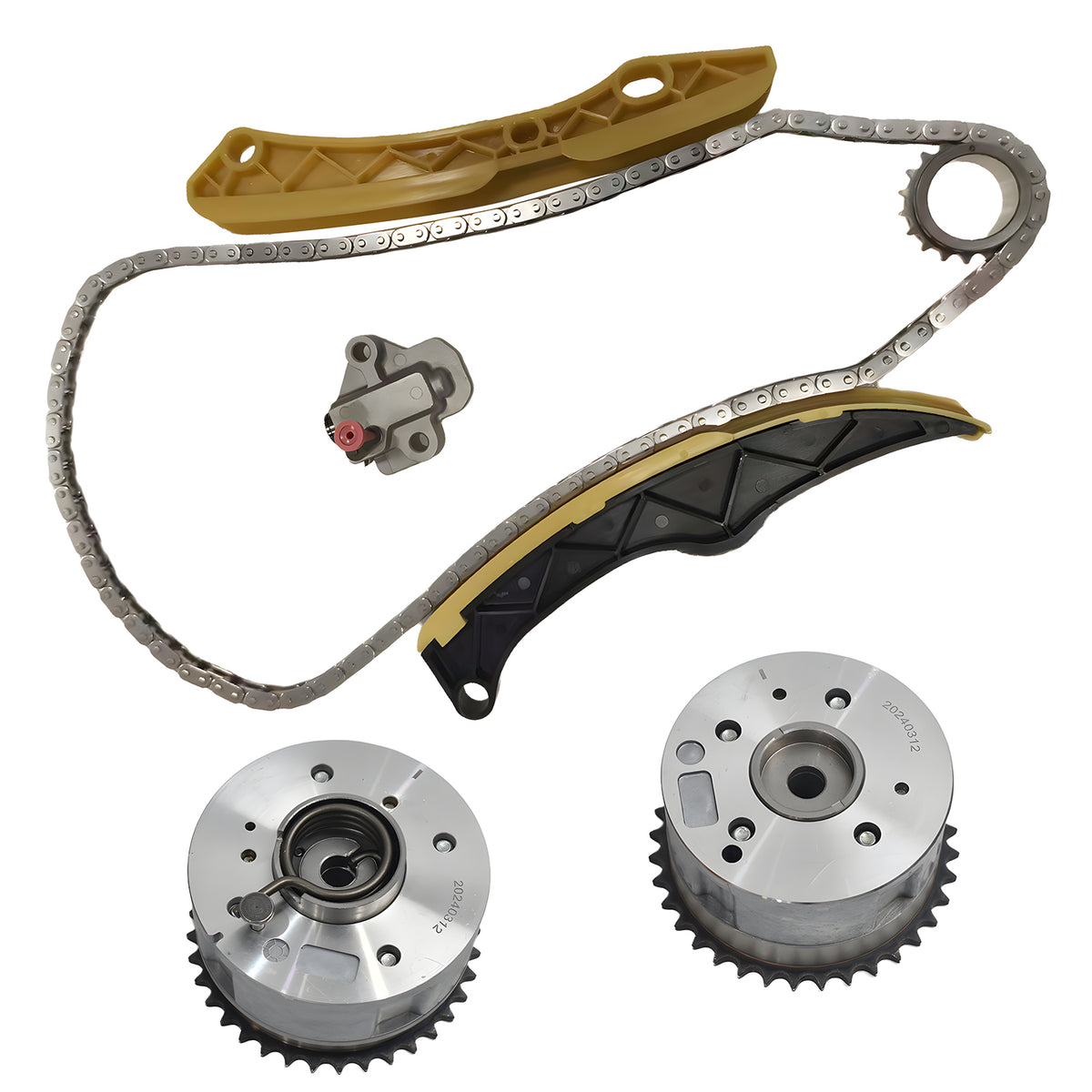 Btscar LTKIT-042 Master Timing Chain Kit with VVT Phasers for Hyundai Kia 1.6L Gamma Engine