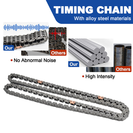 Btscar LTKIT-044 Alloy Steel Master Timing Chain for 1.8L 2.0L Nu Engine Hyundai Kia