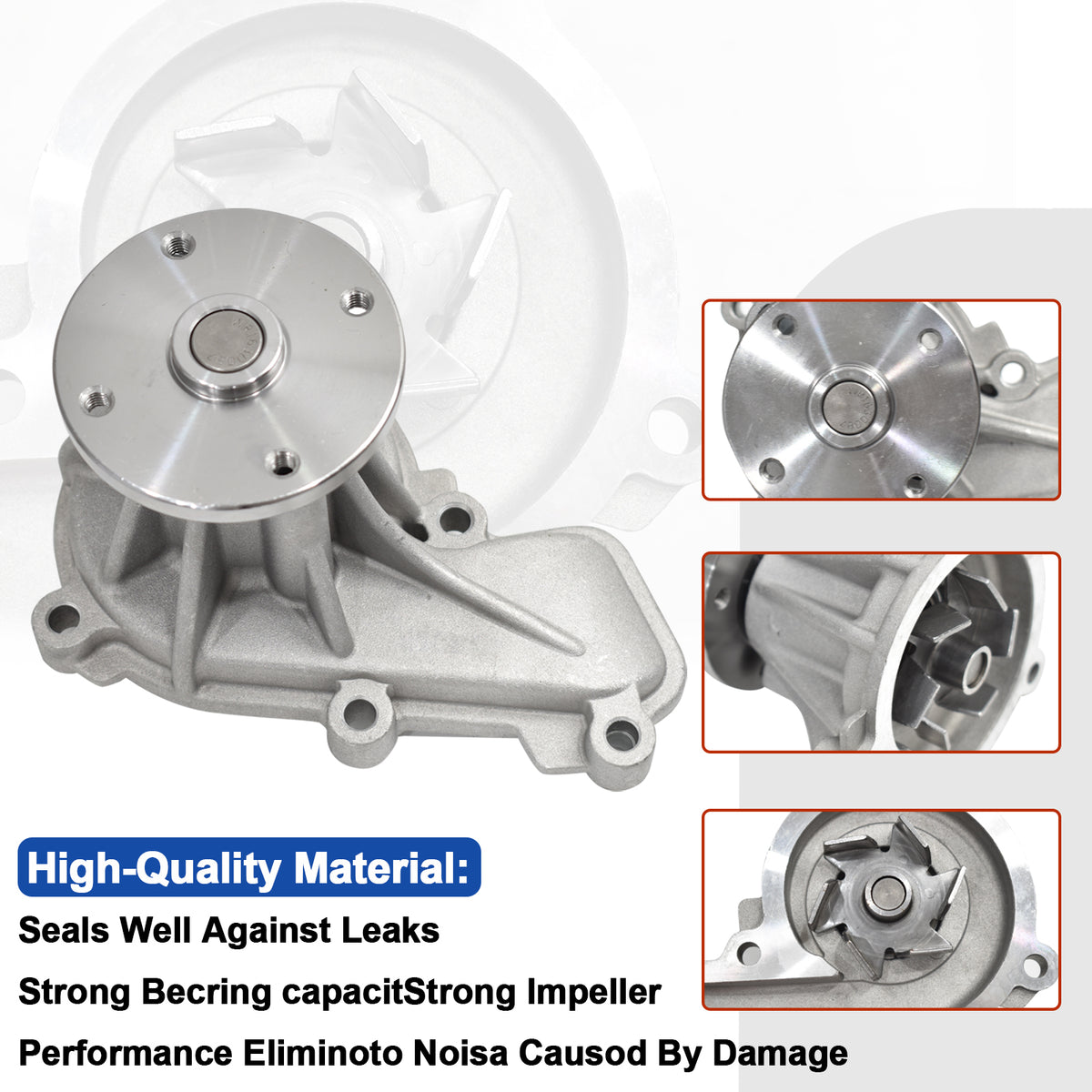 Btscar LTKIT-044 Leakproof Engine Water Pump for 2011-2016 Hyundai Kia 1.8L 2.0L Nu Engine