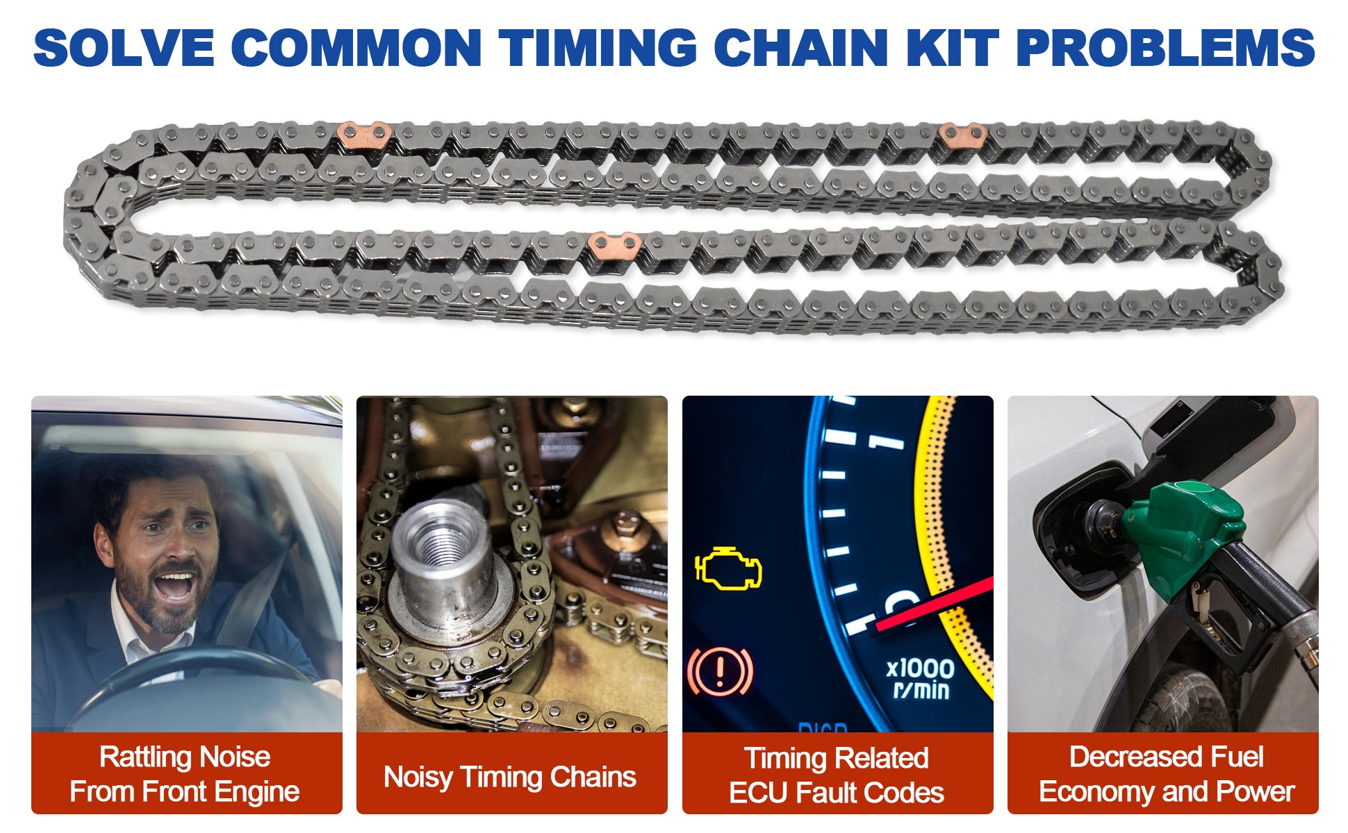 2011-2016 Hyundai Kia 1.8L 2.0L Nu Engine Master Timing Chain & Water Pump Kit w/ VVT Phasers (For Elantra, Forte, Soul)