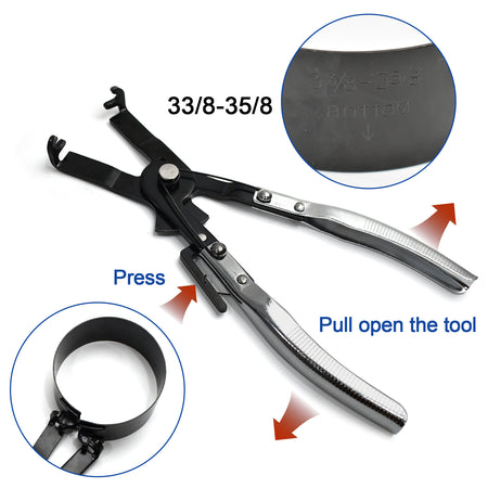 Btscar QZKIT-001 GM 2.4L engine piston ring compressor caliper tool for easy installation.