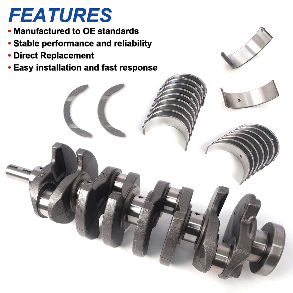 Btscar QZKIT-007-1 OE standard 2.0L G4KH crankshaft and main rod bearings designed for stable performance on Hyundai Kia rebuilds.